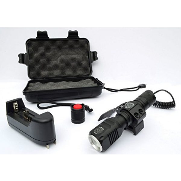 Acid Tactical Flashlight 4 Acid Tactical Compact LED Rifle Shotgun Flashlight 800 Lumens with Picatinny Mount, Battery, Pressure Switch kit