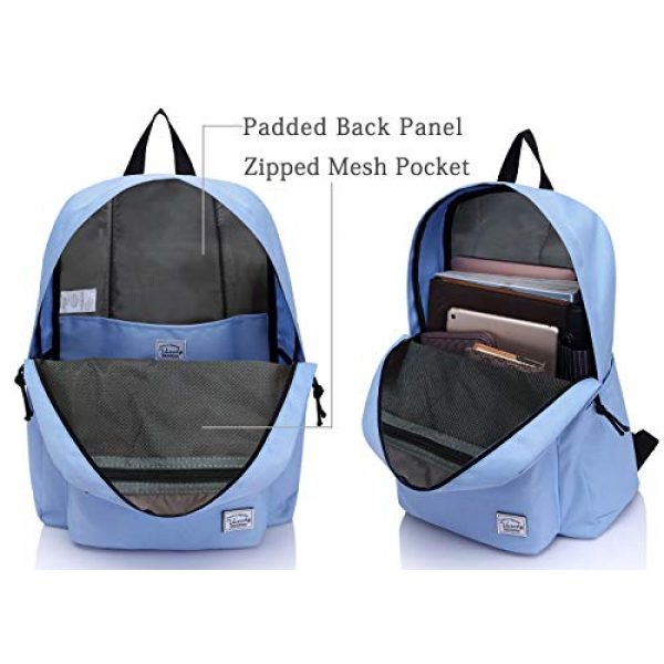 VASCHY Tactical Backpack 2 Lightweight Backpack for School, VASCHY Classic Basic Water Resistant Casual Daypack for Travel with Bottle Side Pockets