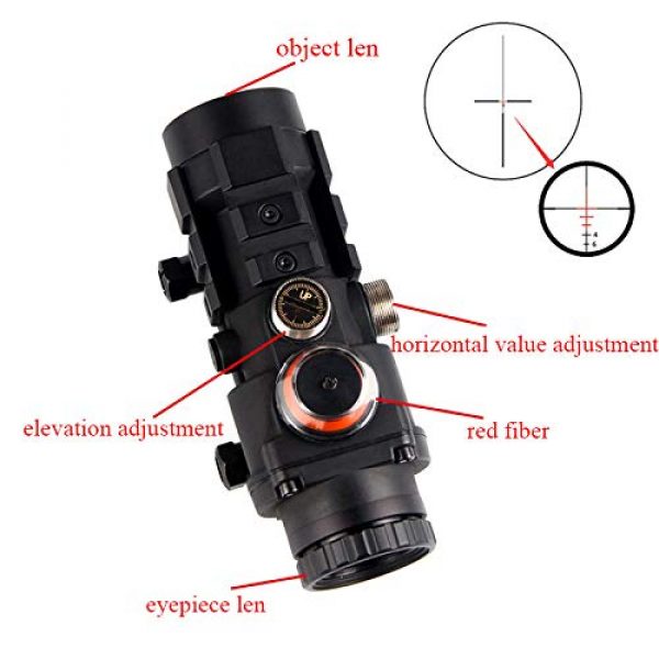 SPINA OPTICS Rifle Scope 6 SPINA OPTICS Tactical Optical Sight 3x32 Gp01 Fiber Prism Red Illuminated Sight Riflescope for Hunting