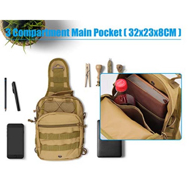 Gisdanchz Tactical Backpack 3 Gisdanchz Outdoor Tactical Molle Bag Military Backpack Sling Crossbody Shoulder Bags for Men Women