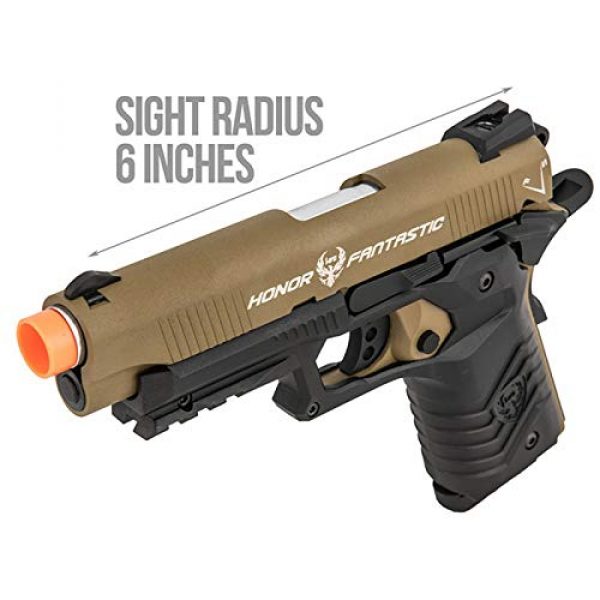 HFC Airsoft Pistol 5 HFC Honor Fantastic 1911 Gas Blowback Airsoft Pistol TAN Black