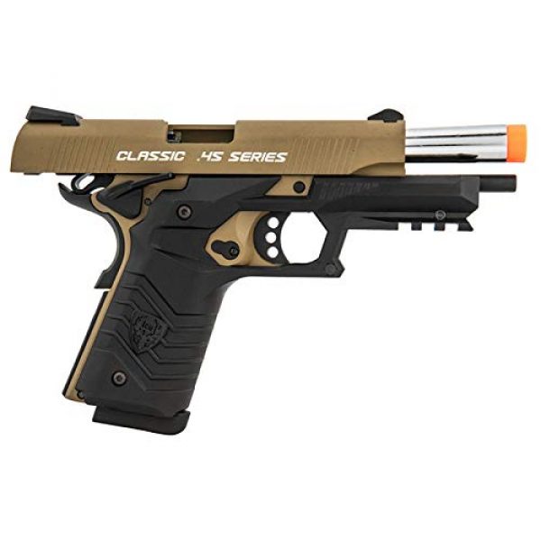 HFC Airsoft Pistol 3 HFC Honor Fantastic 1911 Gas Blowback Airsoft Pistol TAN Black