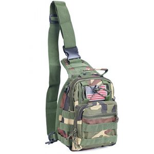 boxuan Tactical Backpack 1 Boxuan warehouse Outdoor Tactical Shoulder Backpack+flag patch, Military & Sport Bag Pack Daypack for Camping, Hiking, Trekking, Rover Sling,chest bag Multi-Size Options (green camouflag, s)