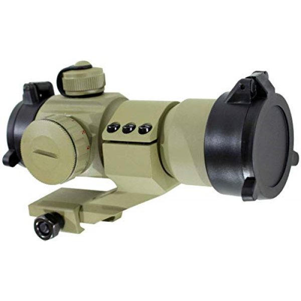 Ahlmanstr Rifle Scope 2 Ahlmanstr Micro Rifle Scope 1x30 Blue Green Red Dot Sight with Cantilever Mount Fits Weaver Rails for Hunting Shooting Range Outdoors Tan Color