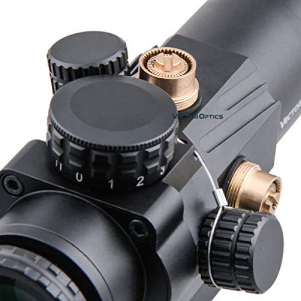 Vector Optics Rifle Scope 4 Vector Optics Calypos 3x32mm, 1/2 MOA, Red Illuminated BDC Reticel, Second Focal Plane (SFP) Compact Tactical Prism Riflescope