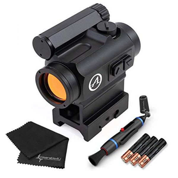 Wearable4U Rifle Scope 2 Wearable4U Athlon Optics Midas TSR2 Red Dot, 50K Hour Battery Life with Included Lens Cleaning Pen and Lens Cleaning Cloth Bundle