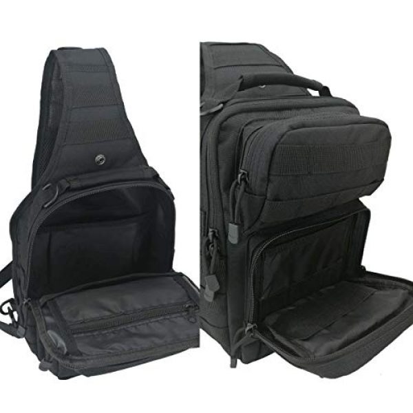 VooDoo Tactical Tactical Backpack 6 Tactical Sling Bag Military Rover Shoulder Sling Backpack Small EDC Molle Assault Crossbody Bags Pack