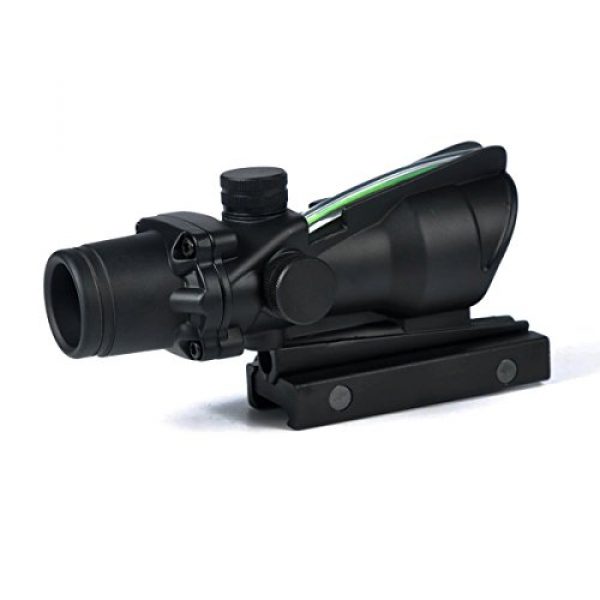 CL-SPORTS Rifle Scope 1 CL-SPORTS Acog 4x32 Green Fiber Scope Dual Illuminated Dot .223 Ballistic Reticle Rifle Scope