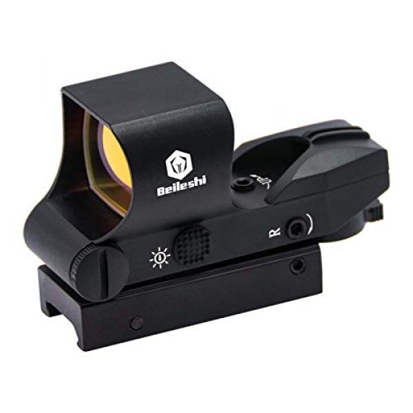 Beileshi Rifle Scope 1 Beileshi Reflex Sight, Multiple Reticle System Red Dot Sight with Picatinny Rail Mount, Absolute Co-Witness