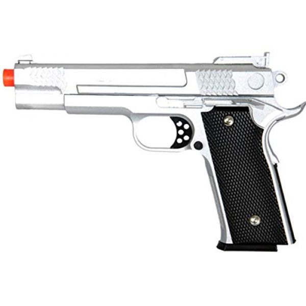 Airsoft Airsoft Pistol 1 AirSoft 350 FPS G20S Metal Pistol -M945 Tactical Spring Handgun -Silver
