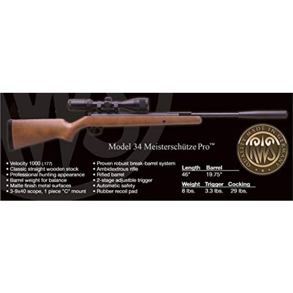 Umarex Air Rifle 3 Umarex 2166176 RWS Meister Schutze (34 Classic) .177 Pro Compact