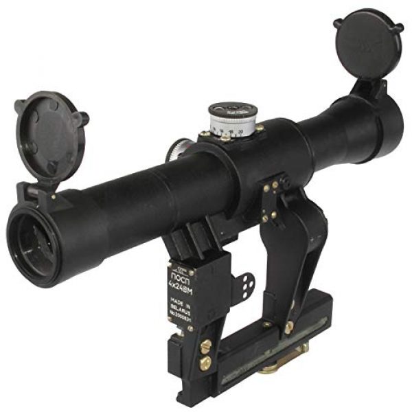 BelOMO Rifle Scope 6 BelOMO POSP 4x24 V (B). Optical Rifle Scope. Russian Side Mount. 400m Rangefinder. 1 MOA. Combloc