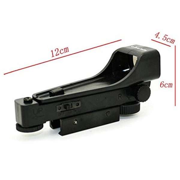 KTAIS Rifle Scope 6 KTAIS 10mm / 20mm Reflection Red Dot Line Length Sight 42mm / 1.65in Red Dot Black Plastic red Sight Hunting Point Accessories (Color : As Shown)