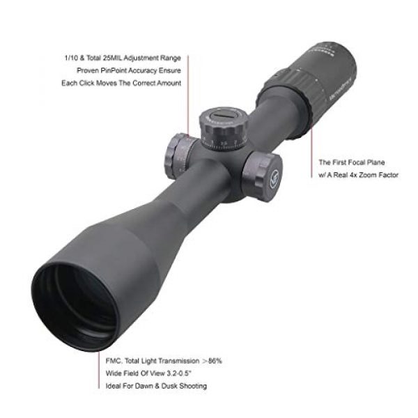 Vector Optics Rifle Scope 2 Vector Optics Marksman 6-24x50mm, 1/10 MIL, 30mm Tube, First Focal Plane (FFP) Hunting Riflescope