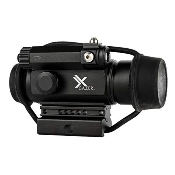 Xgazer Optics Rifle Scope 5 Xgazer Optics Point View Red Dot Sight with Laser " 2 MOA Dot Laser Sight " Fully Multy-Coated Lens " Shockproof, Fog Proof, and Waterproof