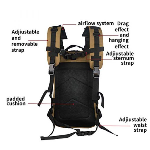 ARMYCAMO Tactical Backpack 5 Small 26L Rucksack Pack Bug Out Bag Military Tactical Backpack With Flag Patch