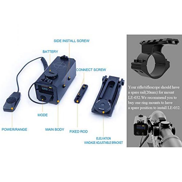 MASALING Rifle Scope 5 MASALING LE-032 Riflescope Mate rangefinder Tactical Rifle Scope Sight Rangefinder 700M Mini Tactical Outdoor Hunting Shooting Rangefinder