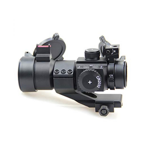 AJDGL Rifle Scope 4 AJDGL 1X30mm Tactical Red Dot Sight Scope- Rapid Ranging Reticle Fiber Optic Front Sight with Picatinny Rails for Rifle Hunting
