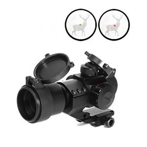 AJDGL Rifle Scope 1 AJDGL 1x30mm Red/Green Dot Sight with Mount- Optics Holographic Reticle Tactical Sight for Hunting Gun Rifle Airsoft Sniper Magnifier