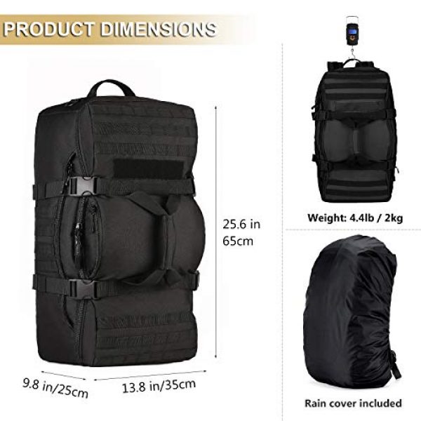 ArcEnCiel Tactical Backpack 4 ArcEnCiel Outdoor Tactical Army Backpack Military Waterproof Camouflage Suitcase Hunting Mountain Sports Luggage Hiking Camping Bag -Rain Cover Included
