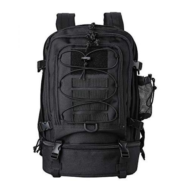 ProCase Tactical Backpack 1 Procase Military Tactical Backpacks 30 Liter, Large Capacity Hiking Daypacks Molle Bag for Camping, Hunting, Trekking, Military Traveling -Black