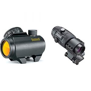 Bushnell Rifle Scope 1 Bushnell Trophy TRS-25 Red Dot Sight Riflescope, 1x25mm, Black Optics, 3X Magnifier, Matte Black