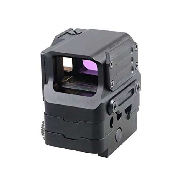 DJym Rifle Scope 1 DJym Square Red Dot Sight, Universal Scope 7 File Lighting Adjustment