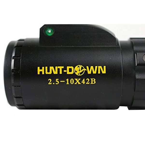 HUNT-DOWN Rifle Scope 5 HUNT-DOWN 2.5-10x42B Illuminated Hunting Tactical Shooting Wide RangeRifle Sope
