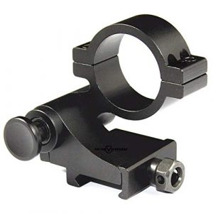 KTAIS Rifle Scope 1 KTAIS Vector Optics Tactical Adjustable 4X Magnifier fit for Red Dot Sight with Flip to Side Mount Shooting Accessories (Color : Black)