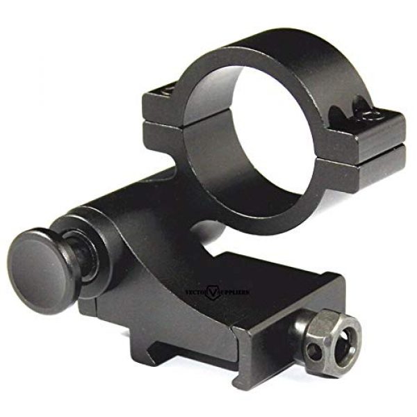 KTAIS Rifle Scope 1 KTAIS Vector Optics Tactical Adjustable 4X Magnifier fit for Red Dot Sight with Flip to Side Mount Shooting Accessories (Color : Black)