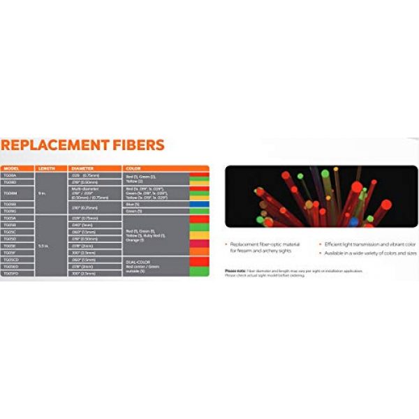 TRUGLO Rifle Sight 3 TRUGLO Replacement Fibers for Firearm and Archery Fiber Optic Sights