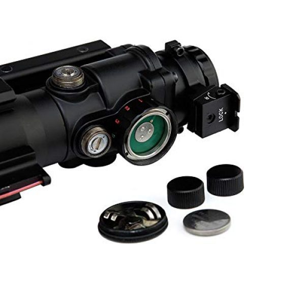DONGYUCHUN Rifle Scope 7 DONGYUCHUN 4x32 Scope Fiber Optic Prism Cross Tactical Scope with mounting Ring Tactical Hunting Rifle, Scope