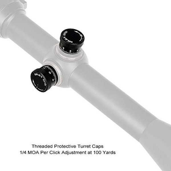 ohhunt Rifle Scope 3 ohhunt 6-24x50 AOEG Rangefinder Reticle Hunting Rifle Scopes Scope Protector Cover 25.4mm Picatinny Rings