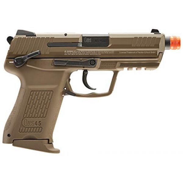 Elite Force Airsoft Pistol 3 Elite Force HK Heckler & Koch HK45 GBB Blowback 6mm BB Pistol Airsoft Gun, FDE