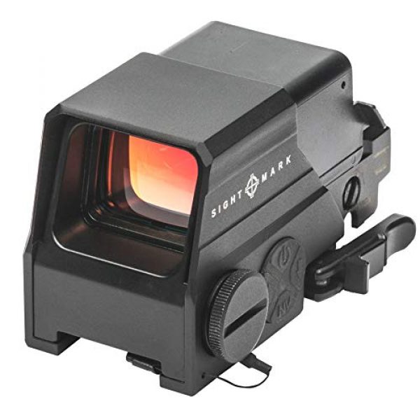 Sightmark Rifle Scope 4 Sightmark Ultra Shot M-Spec Reflex Sight, 65 MOA Circle-Dot Bundle with 2 Extra Energizer CR123 Batteries and Lightjunction Battery Case