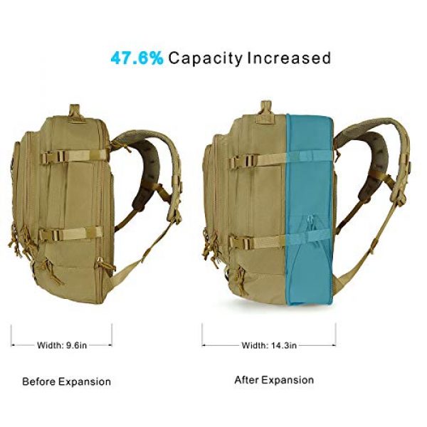 SunsionPro Tactical Backpack 2 SunsionPro MTB-236 Laser Molle Expandable Tactical Backpack for Traveling, Camping, Trekking & Hiking, 42-62L
