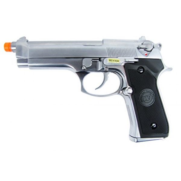 WE Airsoft Pistol 2 WE m92 gas/co2 blowback full metal - silver by we(Airsoft Gun)