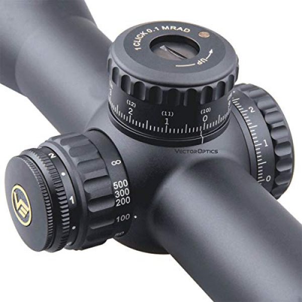 Vector Optics Rifle Scope 7 Vector Optics Continental Riflescopes 4-24x56 First Focal Plane Tactical MIL Reticle Zero-Stop & Turret Lock 34mm Monotube Illumiated Rifle Scope FFP