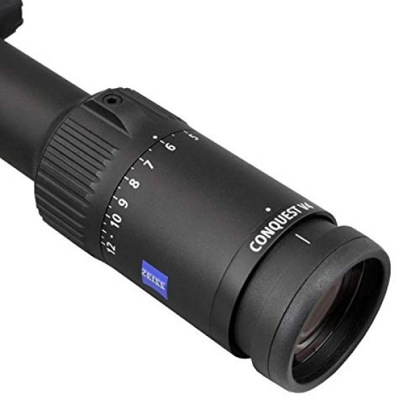 Zeiss Rifle Scope 6 Zeiss Conquest V4 3-12x56 Rifle Scope with Z-Plex Reticle (#20) - Capped Elevation Turret - Fixed Parallax - .25 MOA