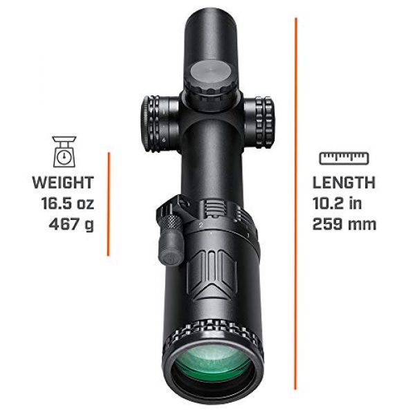 Bushnell Rifle Scope 3 Bushnell 1-6x24mm AR Optics BTR-1_AR71624I, One Size,Black