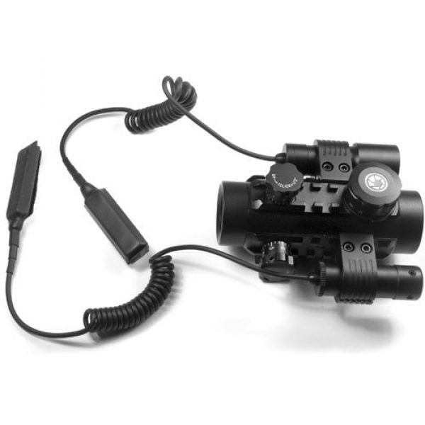 BARSKA Rifle Scope 5 1x30 Electro Red Dot Sight with Flashlight & Laser