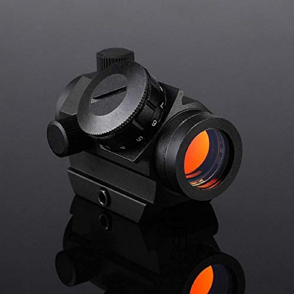 QILU Rifle Scope 7 QILU 3-4MOA Micro Red Dot Sight, 45 Degree Offset Mount and Riser Mount Included Reflex Rifle Optic with 11 Adjustable Brightness Settings Reddot Gun Scope