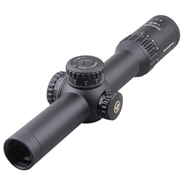 Vector Optics Rifle Scope 1 Vector Optics Continental 1-6x28 First Focal Plane (FFP) Riflescope with Red Illuminated Reticle, 34mm Tube, 1/10 MIL Per Click Adjustment, Zero-Stop and Turret Lock System, True 6X Zoom Factor