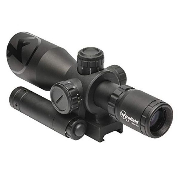 Firefield Rifle Scope 6 Firefield Barrage Waterproof Riflescope with Green Laser Multi-Coated Scratch Resistant/Anti-Reflective Glass and Illuminated red and Green Mil-Dot Reticle