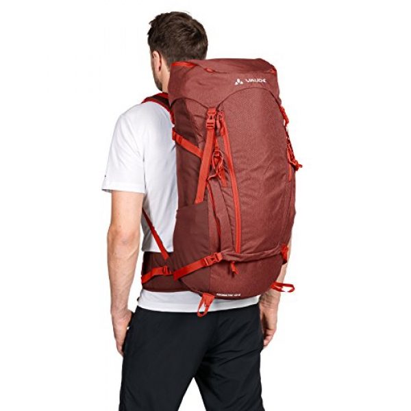 VAUDE Tactical Backpack 3 VAUDE Asymmetric 42+8 Backpack - Lightweight Touring Backpack for Multi-Day Hikes, Trekking and Backpacking - Adjustable Suspension System - 50 Litre Volume