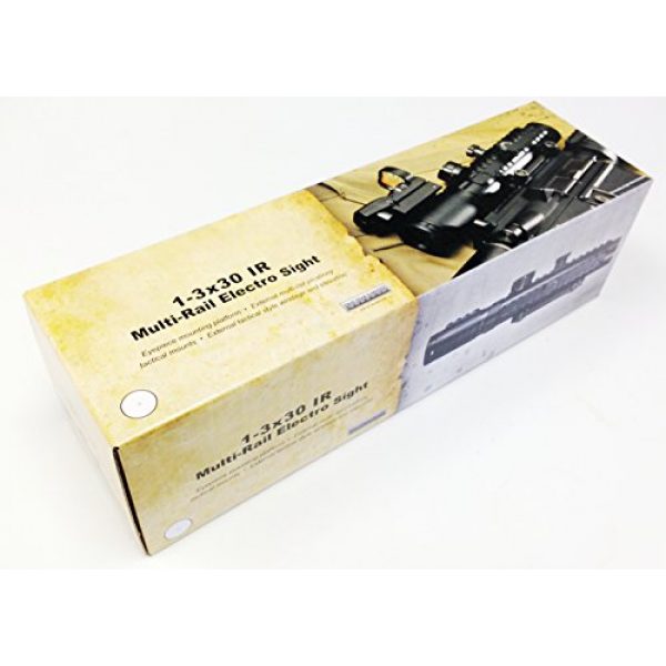 Ade Advanced Optics Rifle Scope 5 Ade Advanced Optics BE1-3X30IR Premium Illuminated Red Cross Electro Sight Riflescope, 1-3x 30mm