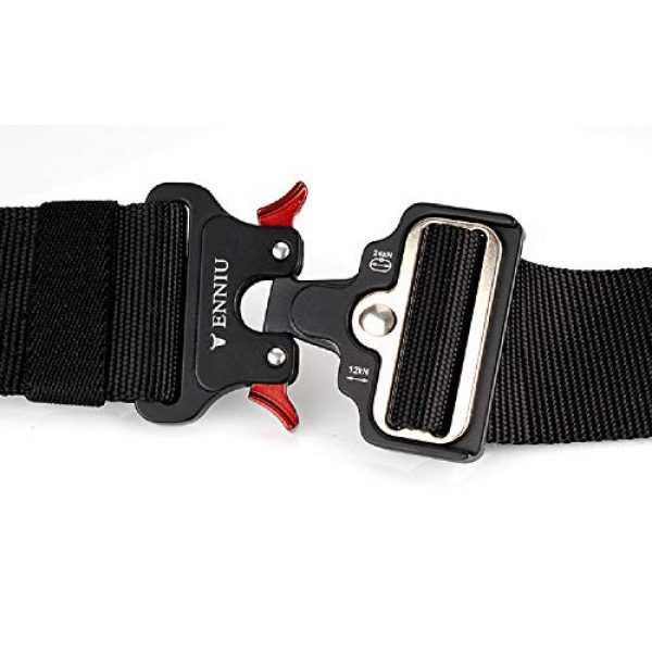 FEIKCOR Tactical Belt 2 FEIKCOR Tactical Belt 1.9" Heavy Duty Waist Belt Quick-Release Military Style Shooters Nylon Belts with Metal Buckle