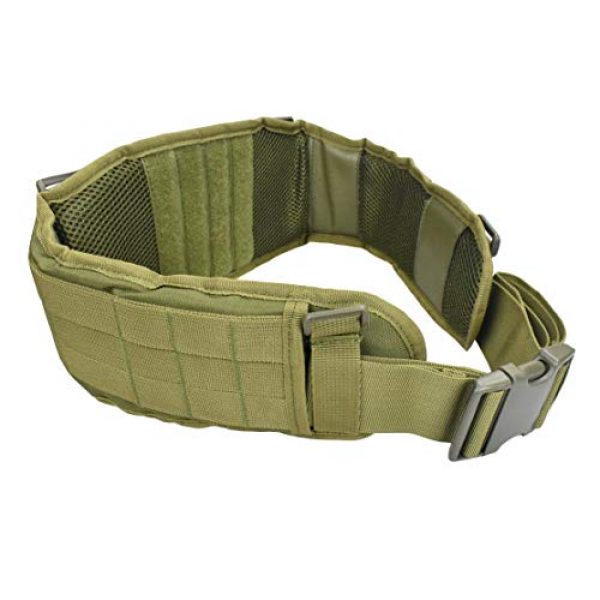 JFFCE Tactical Belt 3 JFFCE Tactical MOLLE Battle Belt Waist Belt with X-Shaped Suspenders Adjustable Combat Duty Belt Removable Harness