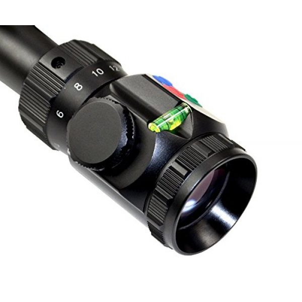 Presma Rifle Scope 5 Presma 4-16X50 Precision Hunting Rifle Scope with Crystal Clear RXR and Easy to Use Range Estimation and Red, Green and Blue Illuminated Mil-Dot Reticle,