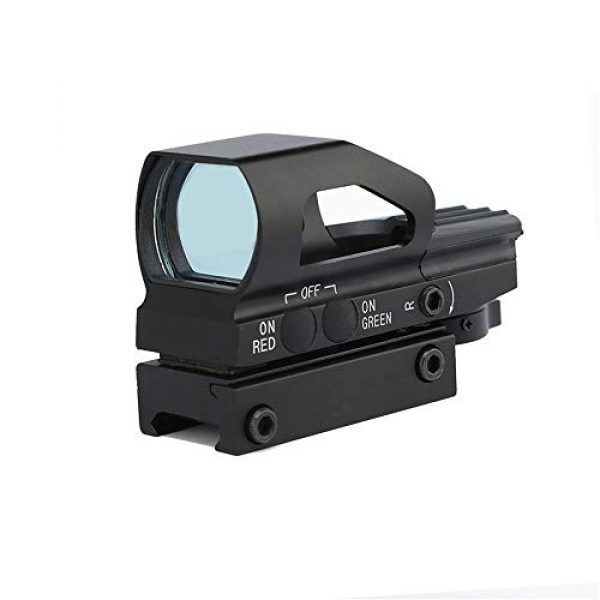 DJym Rifle Scope 2 DJym Red Dot Scope Internal Red Green Adjustable HD Non-Magnification Sight 22mm Rail (2 Packs)